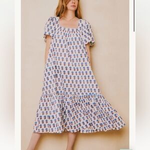 Ophelia & Indigo Fifi Dress Hydrangea Medium